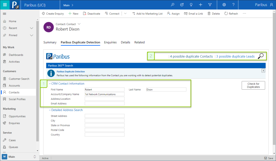 Duplicate Detection for Microsoft Dynamics 365 with Paribus 365