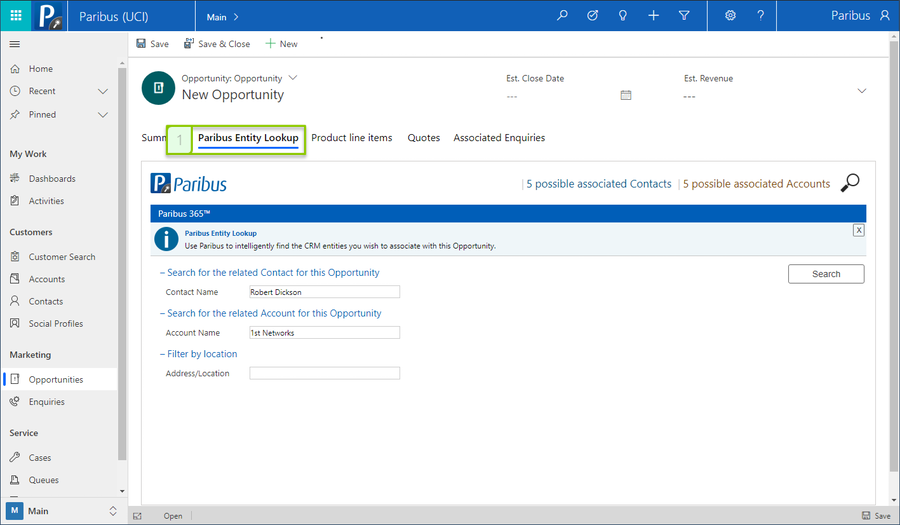 Paribus 365™ Smart Entity Lookups