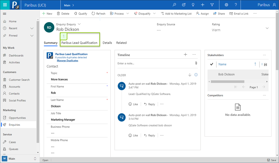 Paribus 365 Advanced Lead Management