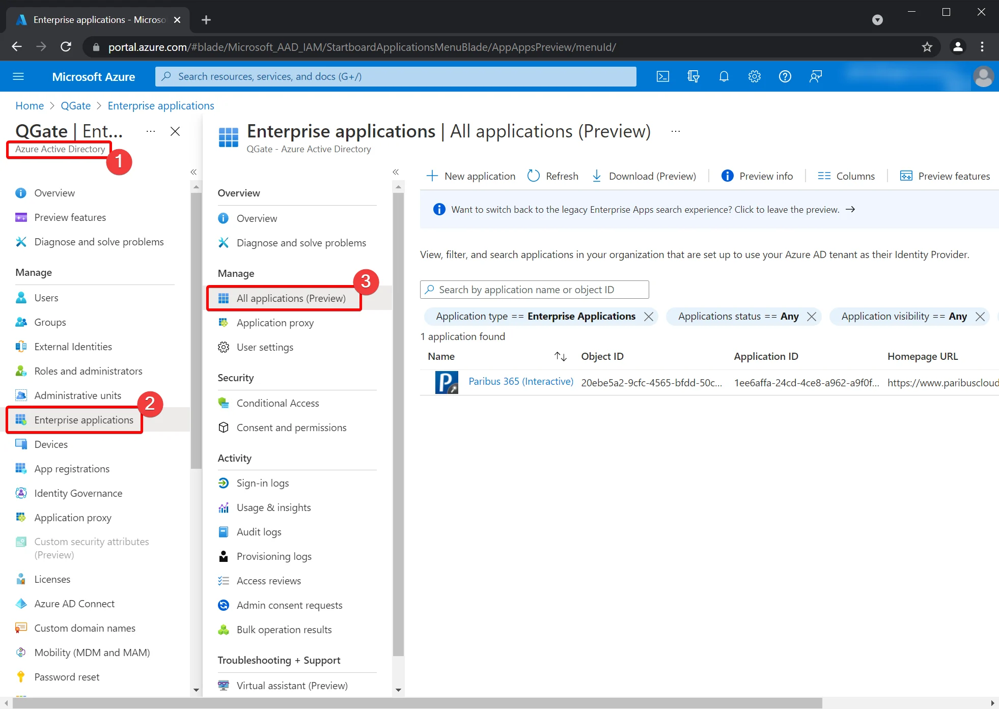 Paribus Cloud / Paribus 365™ – Active Directory Authentication