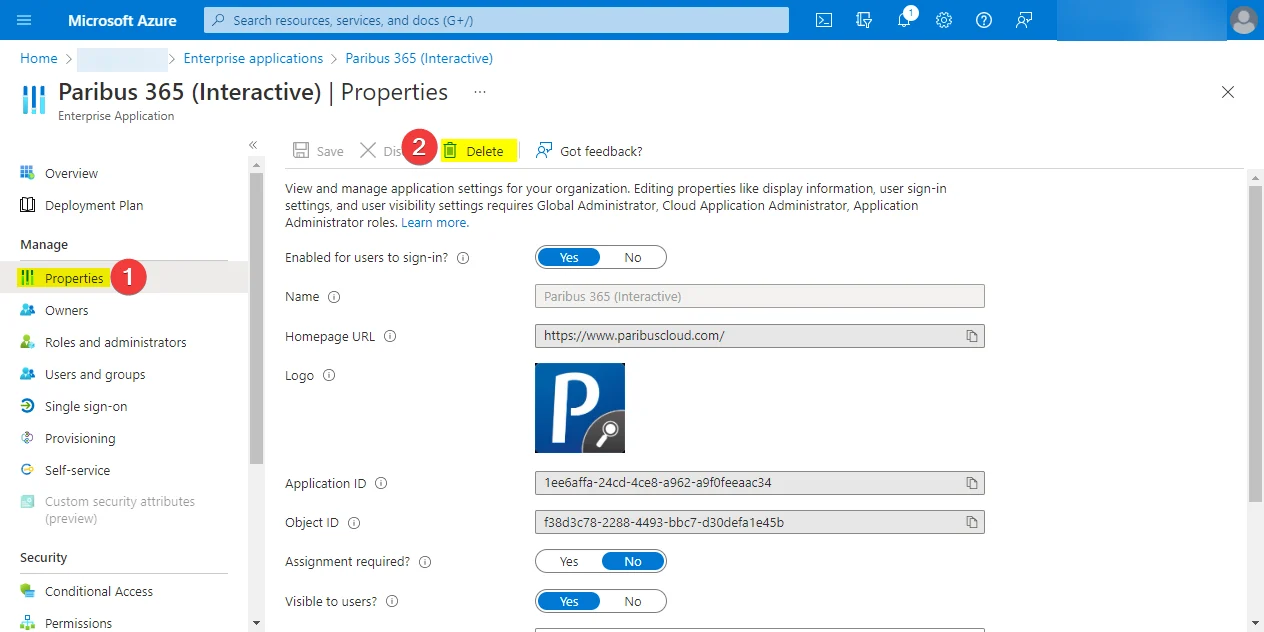 Paribus Cloud / Paribus 365™ – Active Directory Authentication